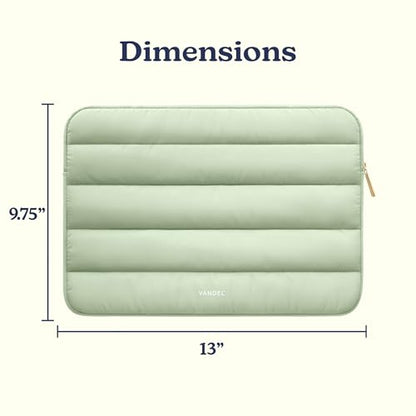 Vandel The Original Puffy Laptop Sleeve 13-14 Inch, Laptop Case 14 Inch - color: h. Sage Green, size: 13-14 Inch