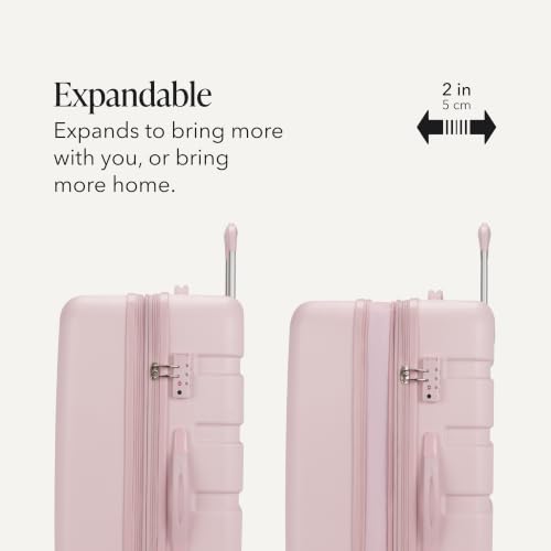 SwissGear 7366 Signature Hardside Expandable Luggage with Spinner Wheels and TSA Lock, Weekender Tote, Pink, 2-Piece Set (Weekender/27) - color: Pink, size: 2-Piece Set (Weekender/27")