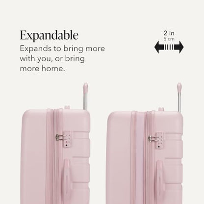 SwissGear 7366 Signature Hardside Expandable Luggage with Spinner Wheels and TSA Lock, Weekender Tote, Pink, 2-Piece Set (Weekender/27) - color: Pink, size: 2-Piece Set (Weekender/27")