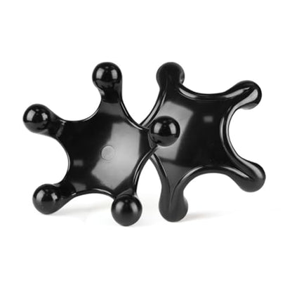 Trigger Point Massage Tools, 2 Pack Easier Grip Star Shaped 5 Legged Pressure Point Handheld Massage Tool for Deep Tissue Pain Relief, Suitable for Full Body (Black) - color: Black