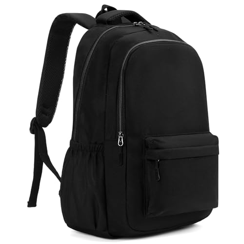 GAEKEAO Everyday Backpack for Women Men, Lightweight Casual Bookbag Travel Backpack for Work College Commute Black - color: C01 Black