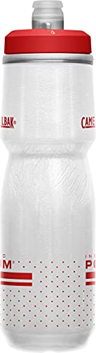 CamelBak Podium Chill Insulated Bike Squeeze Water Bottle, Cold Retention for Cycling, 24oz, Fiery Red/White - color: Fiery Red/White