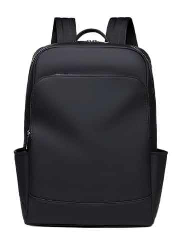 Men's Waterproof Laptop Backpack, Travel Bag, Black, Adjustable Shoulder Straps, Luggage Strap (black) - color: Black
