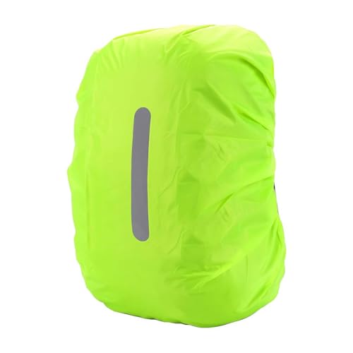 Lightweight Waterproof Backpack Cover, Packable Rain Cover for Backpack Protection, High-Visibility Reflective Travel & Hiking Rain Cover(Green)