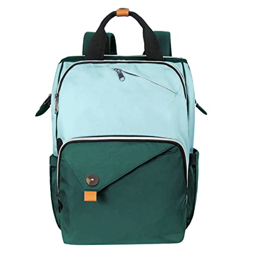 Hap Tim Baby Diaper Bag for Boys Girls, Large Backpack Diaper Bags with Double Compartments, Baby Registry Search Shower Gifts Stuff Newborn Must Haves, Green（7340-GR） - color: Green