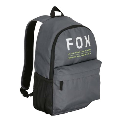 Fox Racing Clean Up Backpack, Slim Everyday School & Street Bag with Laptop Sleeve, Water Bottle Pocket & Adjustable Straps, Graphite Grey - color: Graphite Grey