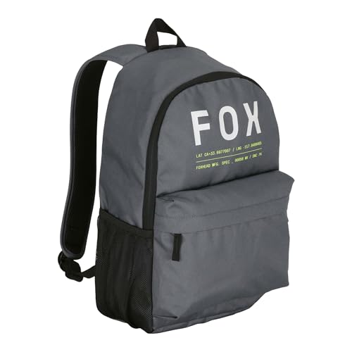 Fox Racing Clean Up Backpack, Slim Everyday School & Street Bag with Laptop Sleeve, Water Bottle Pocket & Adjustable Straps, Graphite Grey - color: Graphite Grey