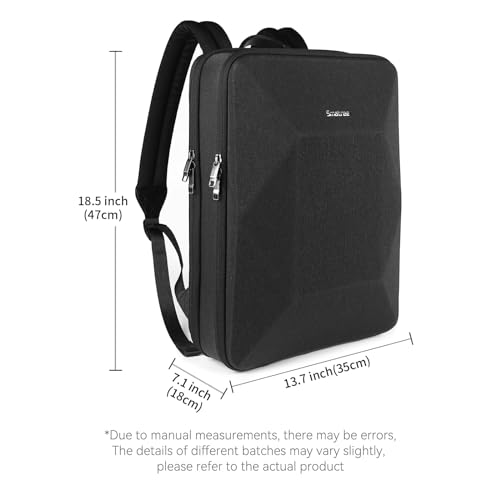 Smatree 17-18inch Hard Travel Men Gaming Laptop Bag for Alienware 18 Area-51/x17 R2, ASUS Vivobook 17/TUF Gaming A17/F17, MSI Stealth 18 AI/Titan 18/CreatorPro X18, Lenovo V17/HP Laptop 17 Backpack - color: Black-for 17.3 Inch