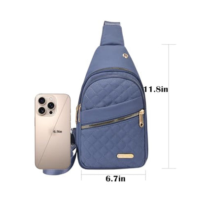 Crossbody Small Sling Backpack Sling Bag for Women Men, Chest Bag Daypack Crossbody for Travel Sport Running Hiking (Blue) - color: Blue