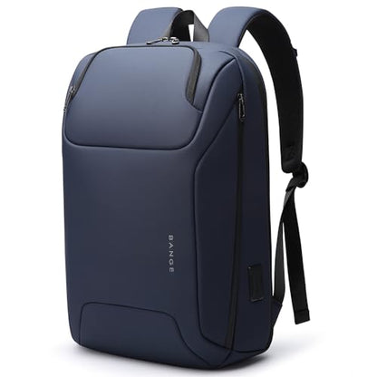 FUTURE AESTHEICS Business Laptop Backpack for Men,Women，15.6 Inch Water Resistant Travel smart Laptop Backpack Carry On Backpack with USB Charging Port，Large Business Work Durable Computer Bag, Blue - color: Blue