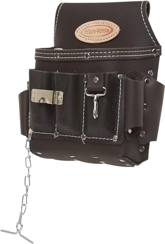 McGuire-Nicholas 526-CC Brown Professional Electrician'S Pouch, oil tanned leather - style: 12 Pockets, Oil-Tanned Leather, Tool Pouch
