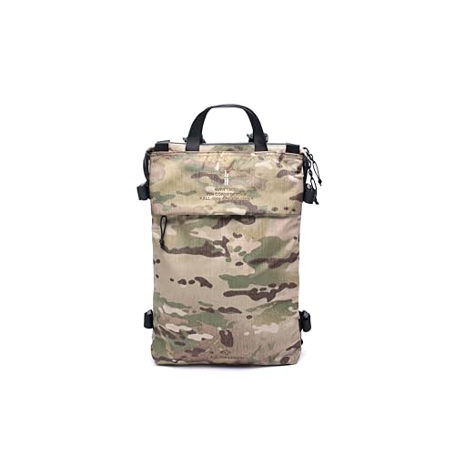 Helinox TERG All Way Square Backpack, Outdoor High-Performance Bag 20L, 1.9lbs, Rugged Materials, Waterproof Zippers (Multicam) - color: Multicam
