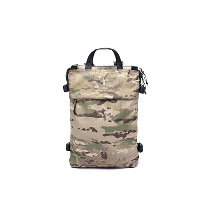 Helinox TERG All Way Square Backpack, Outdoor High-Performance Bag 20L, 1.9lbs, Rugged Materials, Waterproof Zippers (Multicam) - color: Multicam