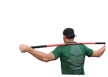 Stretch Stick, flexibility trainer, and mobility aid - color: Cherry, size: 66 inches