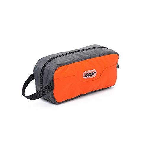 GOX Travel Small Toiletry Bag for Men Nylon Dopp Kit Medicine Bag Travel Organizer Pouch Shave Kits for Teens Toiletry Essentials Bathroom Compact (Orange, 9.8 * 4.3 * 3.3 Inches) - color: Orange, size: 9.8*4.3*3.3 Inches
