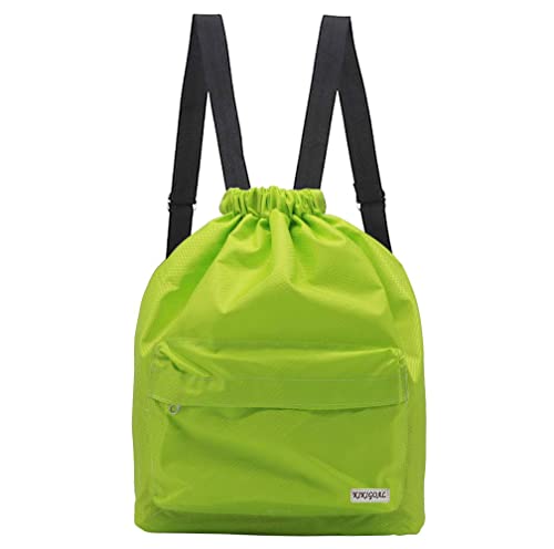 KIKIGOAL Dry Wet Separated Swimming Bag Portable Drawstring Backpack Waterproof Gym Sports Pool Beach Gear Bag - color: Green
