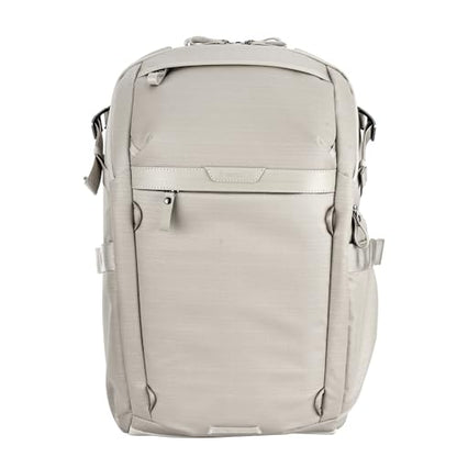 VANGUARD VEO Metro B25L Camera & Everyday Backpack (Cream) – Fits 70–200mm Attached, 16" Laptop Storage, Convertible Daypack Design, Carry-On Ready - color: Cream, size: 25L