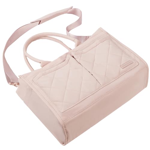 NISHEL Tote Bag for Women, Ultralight Bag with Zipper Closure & Laptop Compartment, Standable Bookbag with Multiple Pockets for College, Work