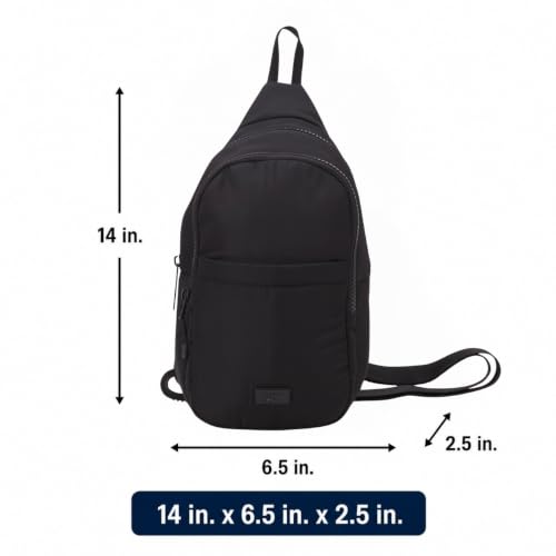 Reebok Unisex Crossbody Bag - Convertible Compact Durable Cross Body Bag for Women and Men - Gym and Travel Essentials, Size One Size, Thea II Black - color: Thea II Black