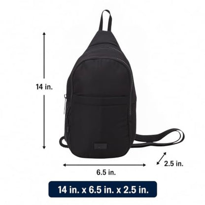 Reebok Unisex Crossbody Bag - Convertible Compact Durable Cross Body Bag for Women and Men - Gym and Travel Essentials, Size One Size, Thea II Black - color: Thea II Black