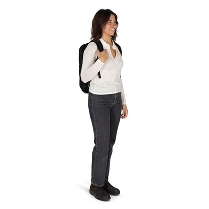 Osprey Ozone Slim Pack - Lightweight Laptop Backpack with AirScape Suspension, Water Bottle Pockets & Slim Travel Design - Fits Most 16" Laptops - Personal Item or Carry-On Compatible, Black - color: Black
