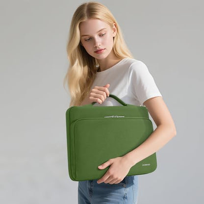 DOMISO 360 Protective Laptop Sleeve 14 inch Laptop Case with Handle Computer Carrying Case for MacBook Pro 14 inch M4 M3 M2 M1 Chip Pro,Green - color: Green, size: 14 inch