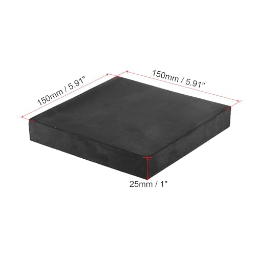 PATIKIL Rubber Anti-Vibration Pads, 2 Pcs Square Vibration Isolation Mats 6" x 6" x 1" for HVAC Air Conditioner Air Compressor Washer Dryer, Black - size: 6" x 6" x 1"