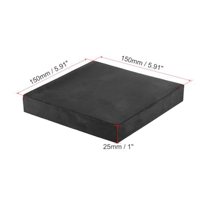 PATIKIL Rubber Anti-Vibration Pads, 2 Pcs Square Vibration Isolation Mats 6" x 6" x 1" for HVAC Air Conditioner Air Compressor Washer Dryer, Black - size: 6" x 6" x 1"