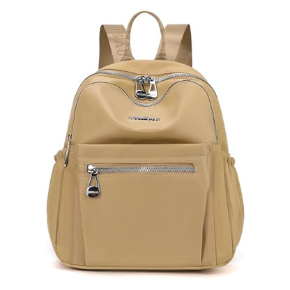 Backpack Purse for Women Ladies Nylon Bag Casual Daypack Travel Shopping Pack (D Style Beige) - color: D Style Beige