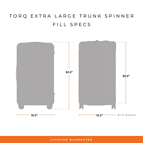 Briggs & Riley 32 Inch Extra Large Trunk Checked Luggage - Maximum Capacity Hard Shell Heavy Duty Travel Suitcase with 360-Degree Spinner Wheels - TSA Lock - Torq Collection - Hunter Green - color: Hunter, size: 32"