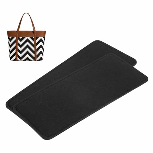 MECCANIXITY 2pcs Felt Base Shaper, 10.8 x 4.3 Inch Purse Base Shaper Tote Bottom Insert Purse Pads for the Bottom of Handbags Tote Bags Backpack Handbags Organizers, Black - color: Black, size: 10.8 x 4.3 Inch