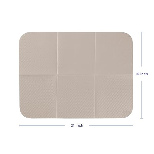 Ubbi On-The-Go Diaper Changing Baby Mat, Soft and Comfortable Diaper Bag Accessory Must Have for Newborns, Easy to Clean, Portable Folding Pad, Baby Traveling Accessories, Taupe - size: One Size, style: Taupe Changing Mat