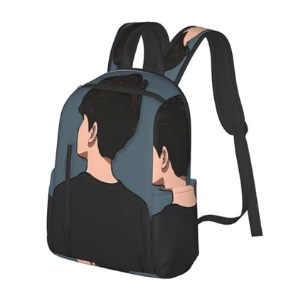 Minimal Style Boy Men'S And Women'S Travel Backpacks, Lightweight Laptop Daily Bags With Water Cup Bags, Hiking University Leisure Weekend Travel Bags