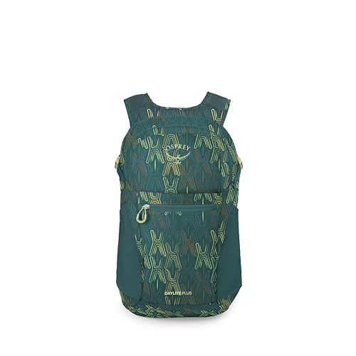 Osprey Daylite Plus Commuter Backpack - Everyday Pack with Laptop Sleeve, Bottle Pockets, and Extra Storage, Fuzzy Window Print/Torrent Blue - color: Fuzzy Window Print-torrent Blue