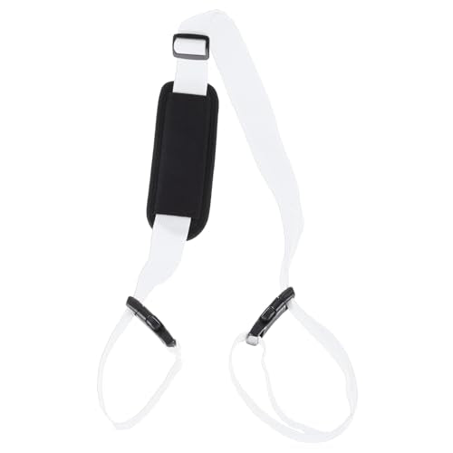 PATIKIL Carrying Beach Chair Straps, Adjustable Beach Chair Straps Shoulder Carrying Straps for Folding Chair Backpack, White - color: White