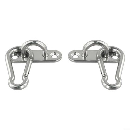 Steel Ceiling Wall Hook Anchor Hanger Yoga Swing Suspension Straps, Gym Brackets Indoor Outdoor Use, 2 Pack Silver