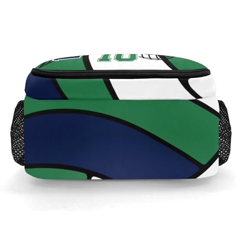 Volleyball Blue Green School Backpack Laptop Bag for Woman Man Gift - color: Muilti 16