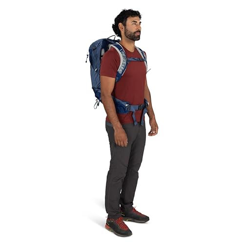 Osprey Stratos 24L Men's Hiking Backpack - Adjustable Daypack with Waterproof Raincover & Bottle Pockets, Raven Black - color: Raven Black, style: 24l