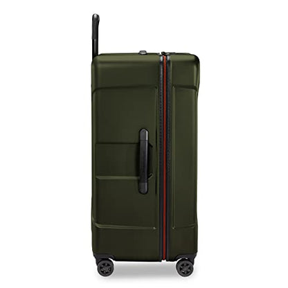 Briggs & Riley 32 Inch Extra Large Trunk Checked Luggage - Maximum Capacity Hard Shell Heavy Duty Travel Suitcase with 360-Degree Spinner Wheels - TSA Lock - Torq Collection - Hunter Green - color: Hunter, size: 32"