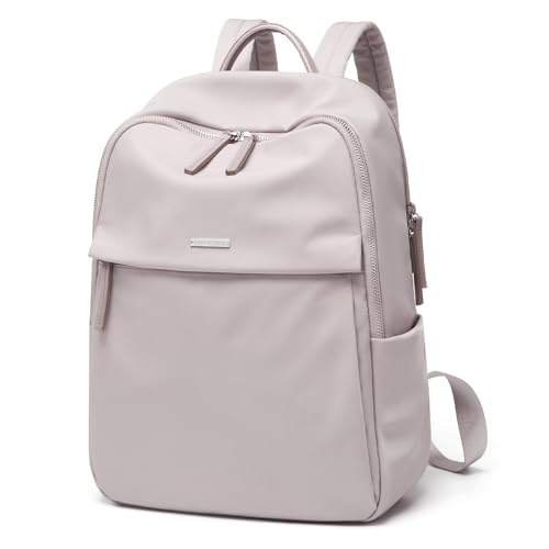 GOLF SUPAGS Womens Laptop Backpack with Separate Laptop Compartment Water Resistant Computer Backpacks Fits 15.6 Inch Notebook Travel Work College Bags (15.6-Inch, Pink) - color: Pinkish Grey, size: 15.6-Inch