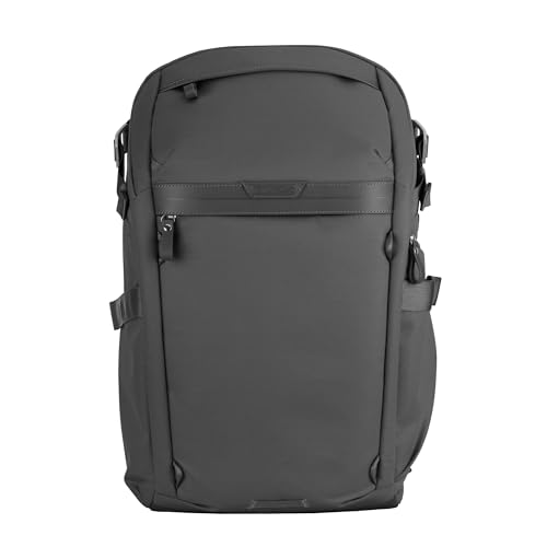 VANGUARD VEO Metro B30L Camera & Everyday Backpack (Black) – Fits 70–200mm Attached, 17" Laptop Storage, Convertible Daypack Design, Travel-Ready Carry-On - color: Black, size: 30L