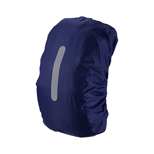 PATIKIL Waterproof Backpack Rain Cover, Non-Slip Backpack Cover with Vertical Reflective Strap Stay Dry for Hiking, Camping, Hunting - color: Dark Blue, size: X-Small