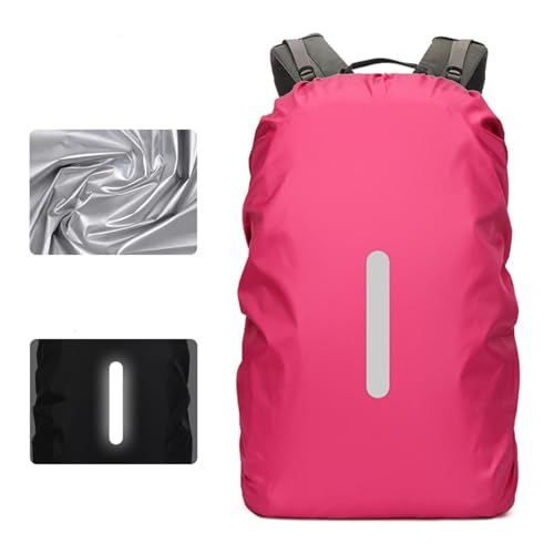 Waterproof Rain Cover for Backpack Reflective Rainproof Protector for Anti-Dust and Anti-Theft - color: Pink, size: Small