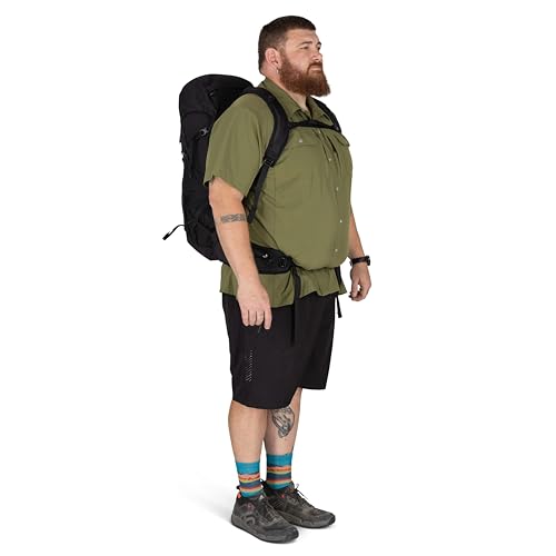 Osprey Talon 33L Men's Lightweight Hiking Backpack - Daypack for Travel & Camping, Black/Coal Grey, Extended Fit - color: Black/Coal Grey, size: 33L - Extended Fit