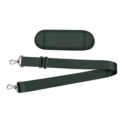 MOSISO 56 inch Shoulder Strap, Adjustable Thick Soft Universal Replacement Non-Slip Fit Padded with Metal Swivel Hooks for Laptop Shoulder Bag/Laptop Messenger Bag/Crossbody Bag, Emerald Green - color: Emerald Green
