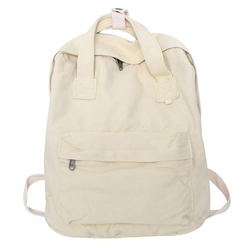 MaxxCloud Vintage Canvas Backpack Purse Tote Satchel Hiking Daypack Travel Bag Handbag Rucksack (583 beige)