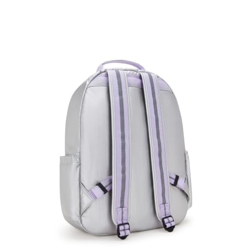 Kipling Women's Seoul Gm Backpack - color: Silver Glow Met, size: 12.75''L x 17.25''H x 8''D
