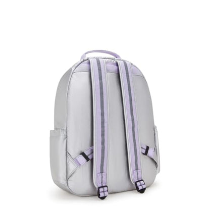 Kipling Women's Seoul Gm Backpack - color: Silver Glow Met, size: 12.75''L x 17.25''H x 8''D