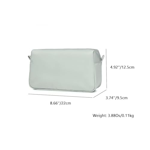 Organizer Bag Lightweight Cosmetic Bag with Ring Clasp Perfect Travel Makeup Bag for Women nylon Stand Up Design (Grey/Nylon) - color: Grey/Nylon