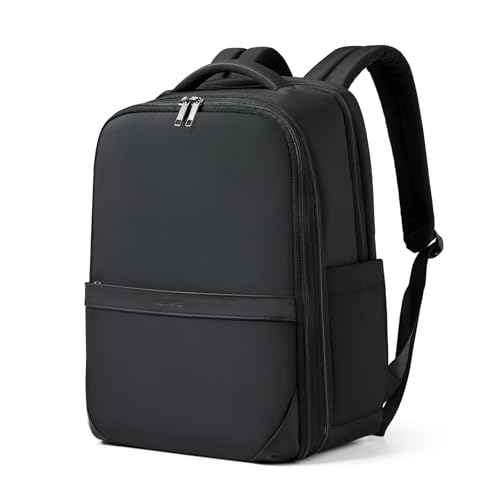 Hanke Expandable Travel Backpack 17 Inch, Full-Open Laptop Backpack Fits 15.6 Inch, Carry On Personal Item Bag with Luggage Strap, Business Work Backpack for Women Men, Black - color: Black, size: 17 Inch
